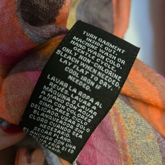 Zac & Rachel Women’s Large Striped Button Front Blouse Multicolor Long Sleeve - Picture 8 of 8